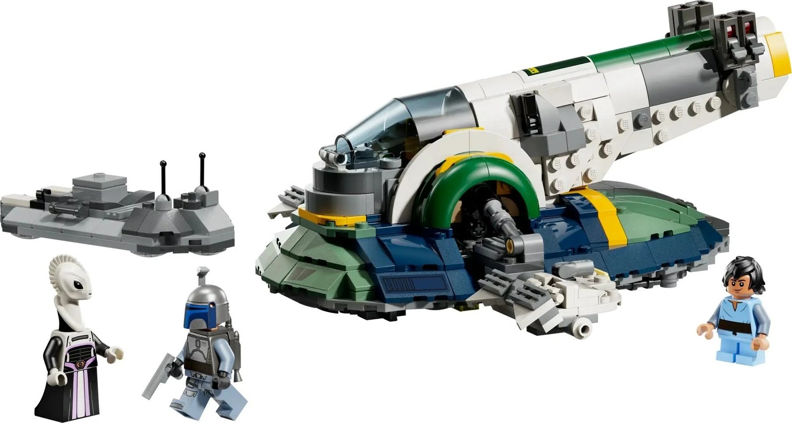 Set LEGO Star Wars Jango Fett's Starship 75433 me 3 minifigura