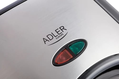 Tostier Adler AD 3015, 850W, pllaka jo-ngjitëse, tregues gatishmërie, këmbë kundër rrëshqitjes, zi/argjend