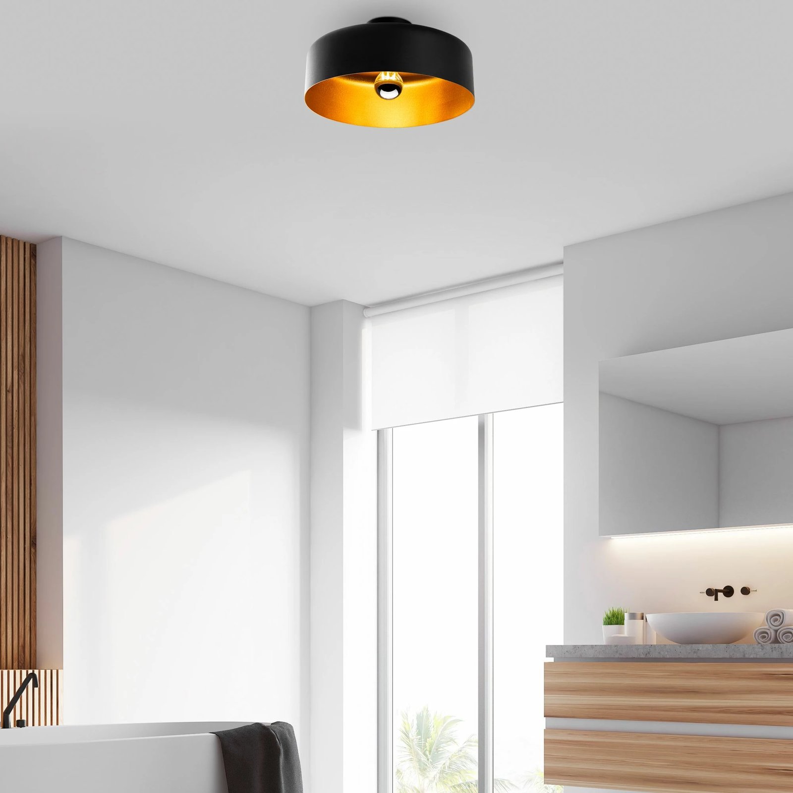 Llambë tavani Opviq Vesta - 15075, metal, ngjyrë e zezë Llambë tavani Opviq Vesta - 15075, metal, ngjyrë e zezë