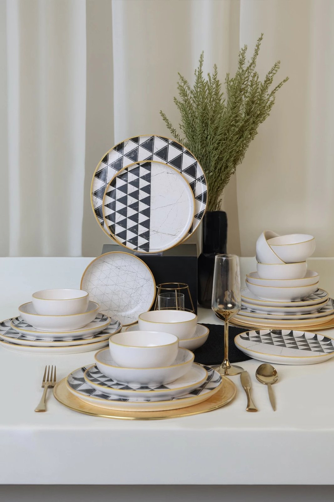 Set enësh darke prej qeramike, 24 copë, Hermia Concept, X0001606300000000000000000