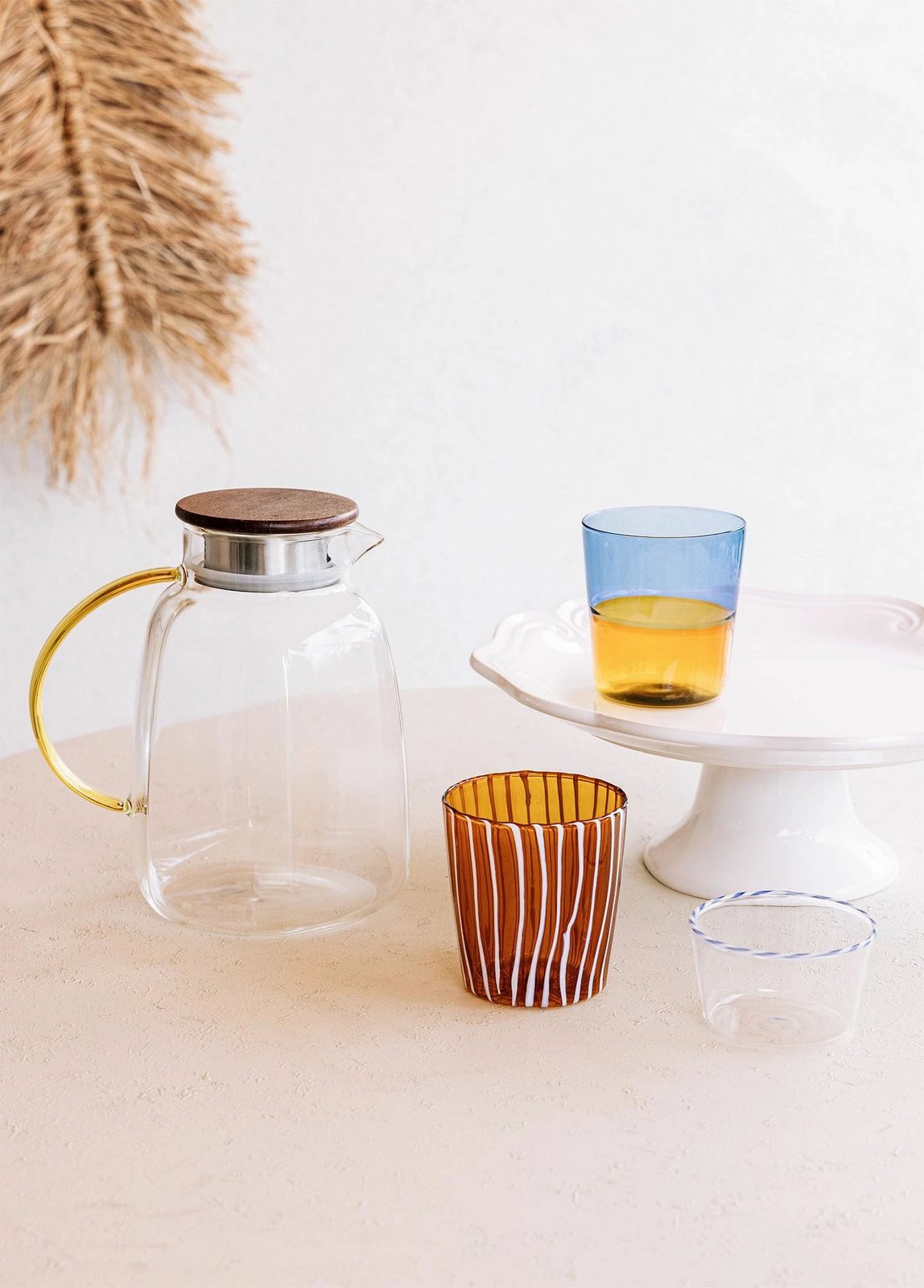 Shishe qelqi Hermia me kapak bambuje, SSE0034