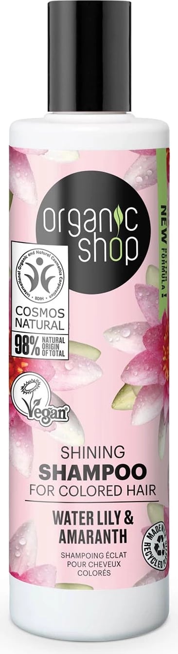 Shampon Organic Shop Shining për flokë të lyer, 280ml