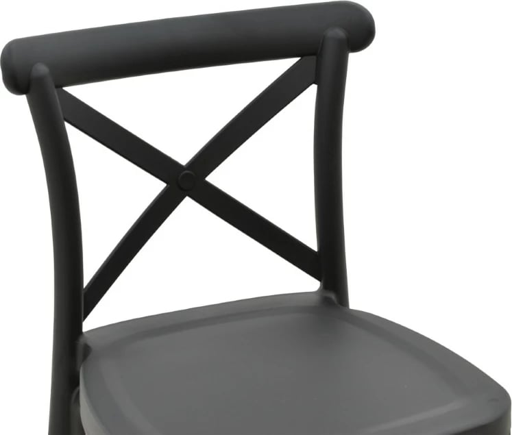 Karrige për bar Crossie pp e zezë 44x44x113cm