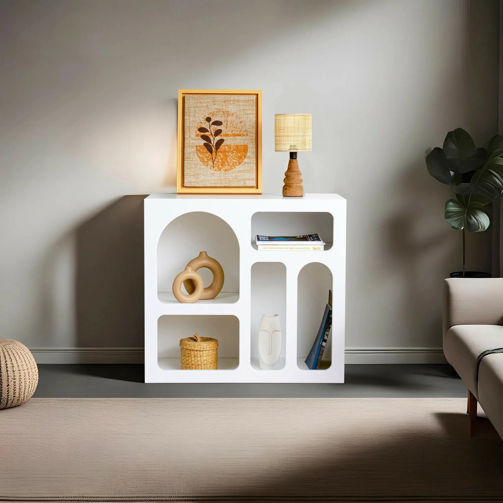 Konsol Skye Decor, Lessa, e bardhë