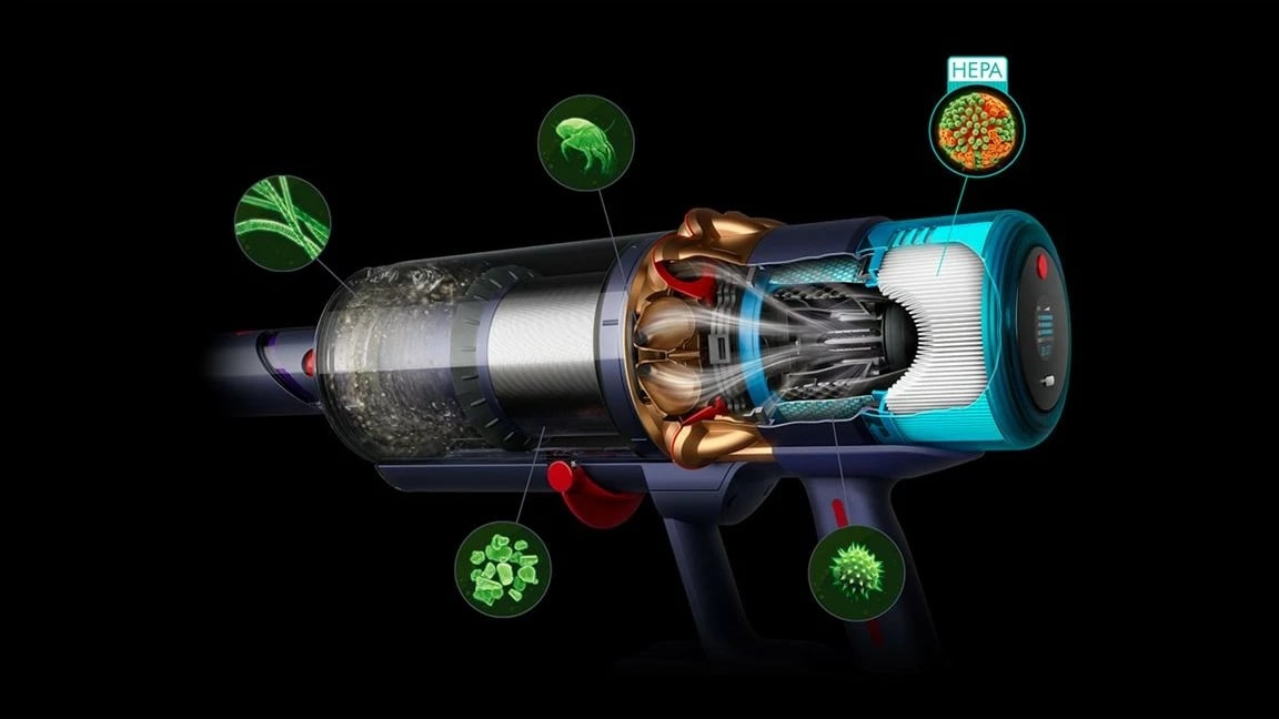 Fshesë pa kabllo Dyson Gen5Detect Absolute, 70 min, LCD, natëblu/bakër