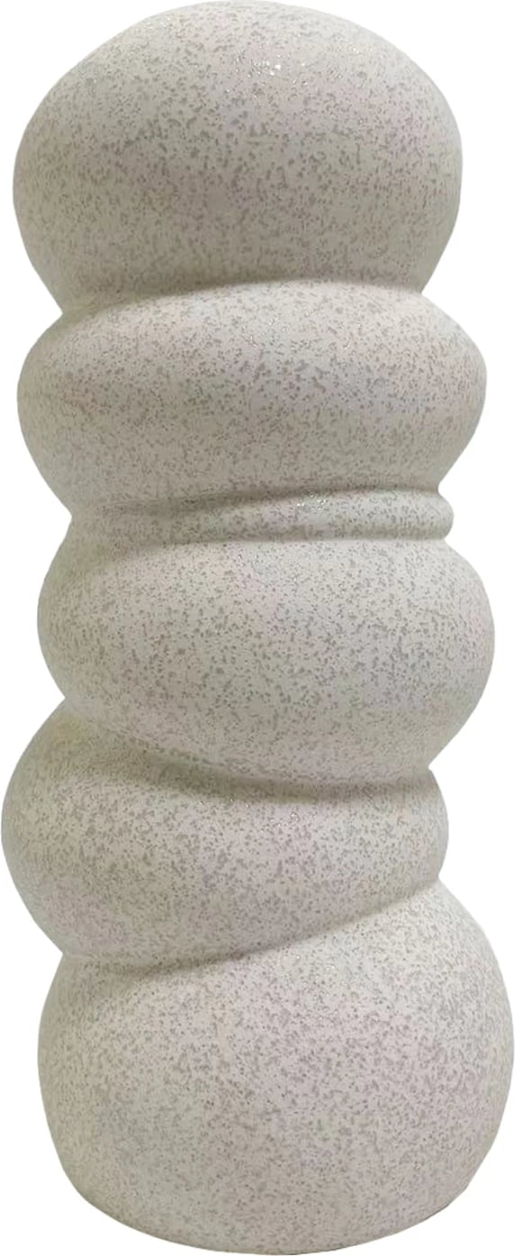 Dekor tavoline qeramike ROOK FH4630.01 ngjyrë e bardhë me kristalizim Φ13x31Hcm Dekor tavoline qeramike ROOK FH4630.01 ngjyrë e bardhë me kristalizim Φ13x31Hcm