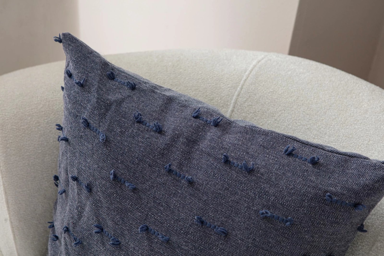 Jastëk mbulesë, ngjyrë kaltër, Evila Originals, Tuffet - Blue v6, 43x43cm