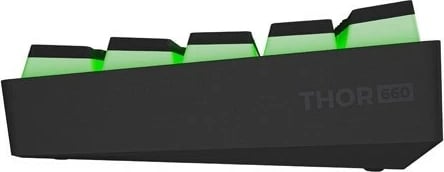 Tastierë mekanike Genesis Thor 660 G2 RGB, Gateron Brown, e zezë