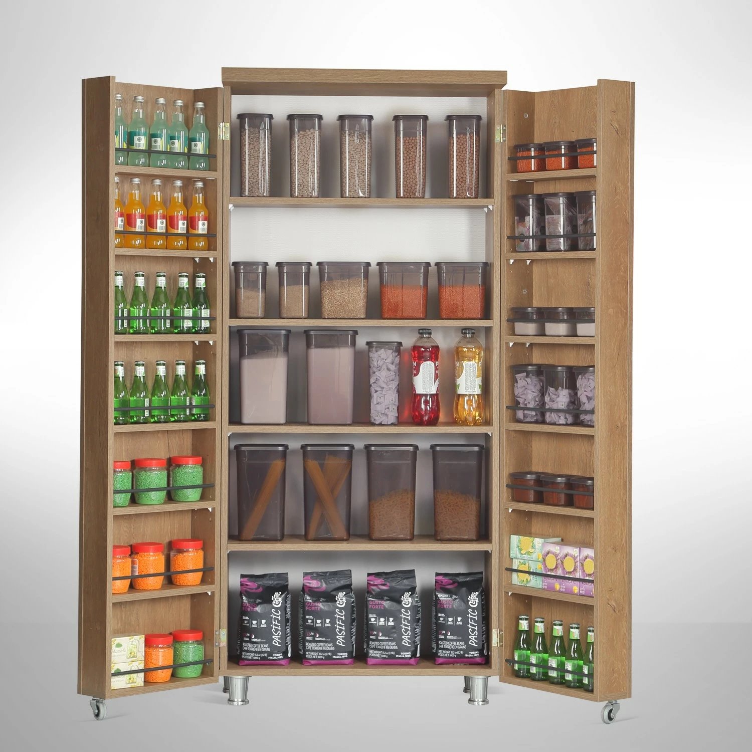 Dollap multifunksional, ngjyrë lisi i errët, Hanah Home Guzzo