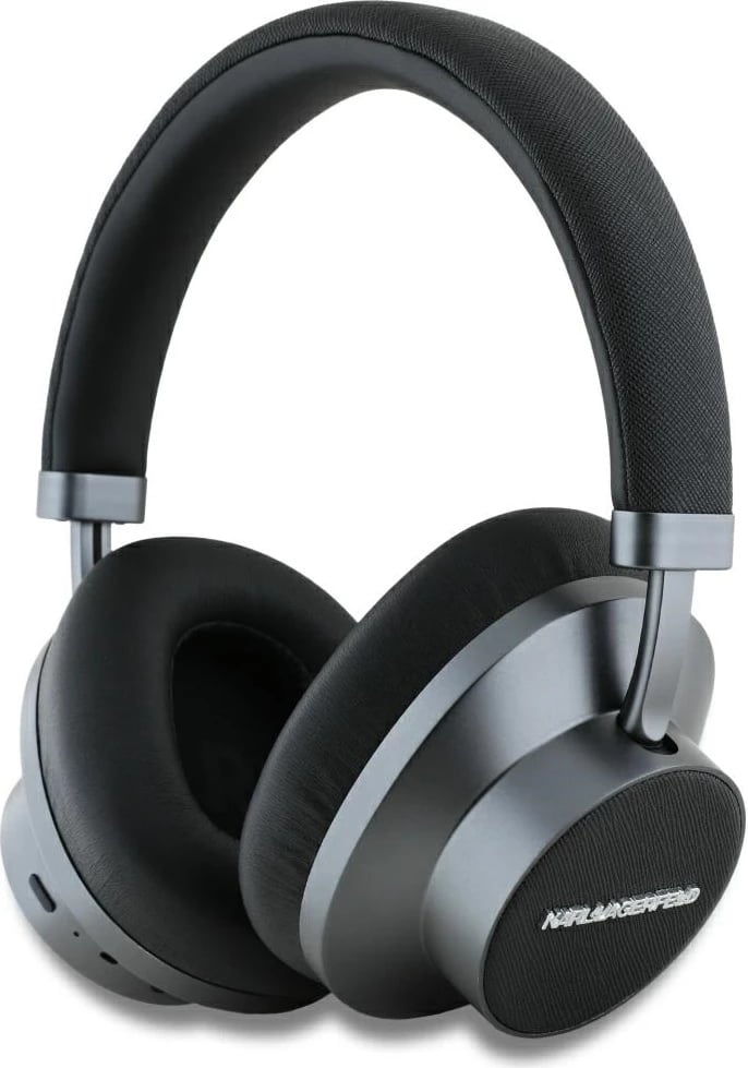 Kufje wireless Karl Lagerfeld Saffiano Elongated me ANC, Bluetooth, të zeza