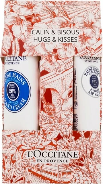 Set krem për duar dhe balsam për buzë për femra L'Occitane Shea Butter, 30ml + 12ml