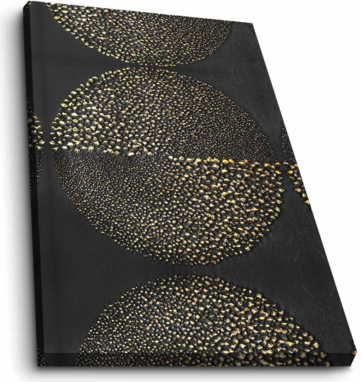 Pikturë dekorative në kanavacë, ngjyra ari, e bardhë dhe e zezë, 45x70cm, Wallity 4570NISC-019