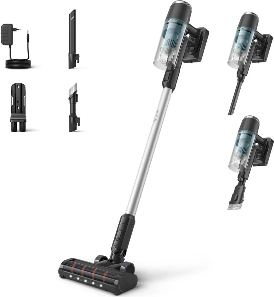 Fshesë elektrike Philips 3000 XC3031, pa kabllo, pa qese, e zezë, blu
