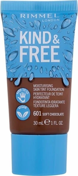 Fondatinë për femra Rimmel London Kind & Free Skin Tint Foundation 601 Soft Chocolate, 30ml