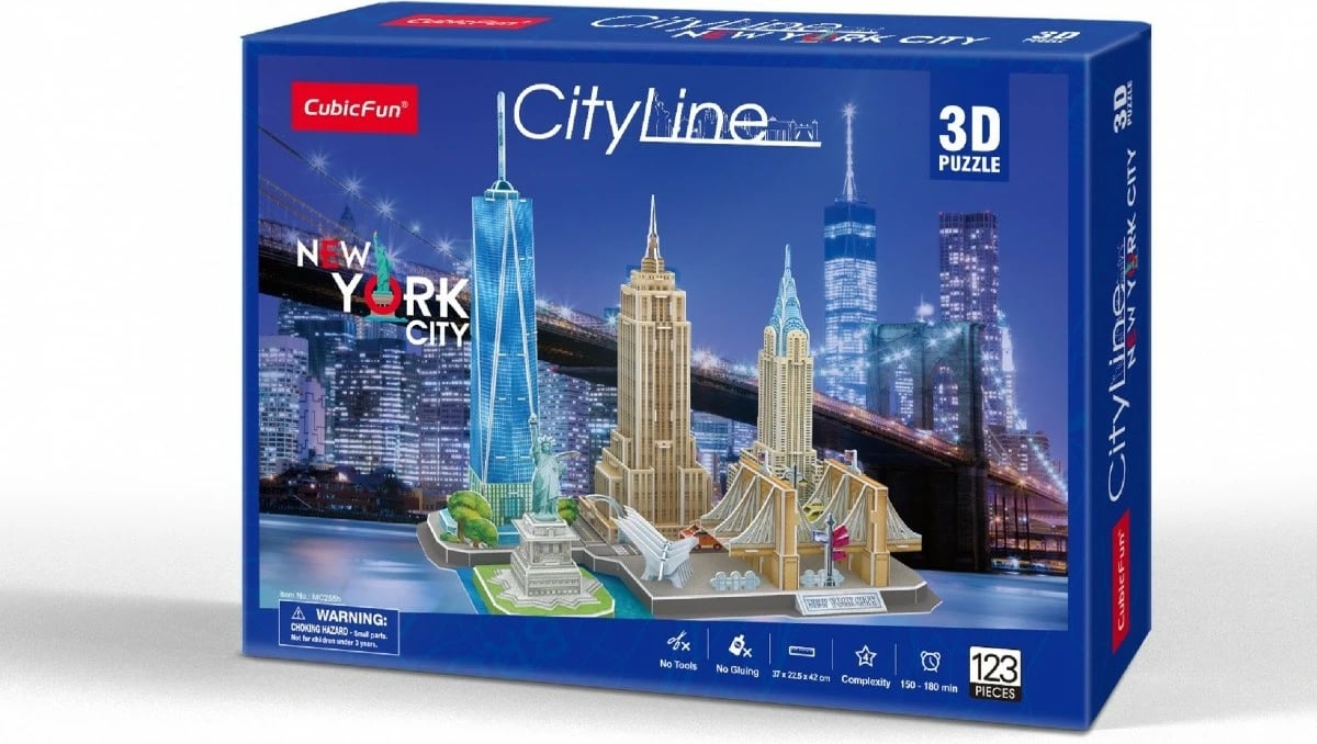 Puzzle 3D Cubic Fun City Line New York, 123 pjesë