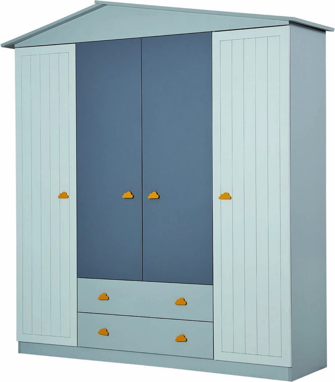 Dollap me 4 dyer, ngjyrë gri, Skye Decor, Ayder