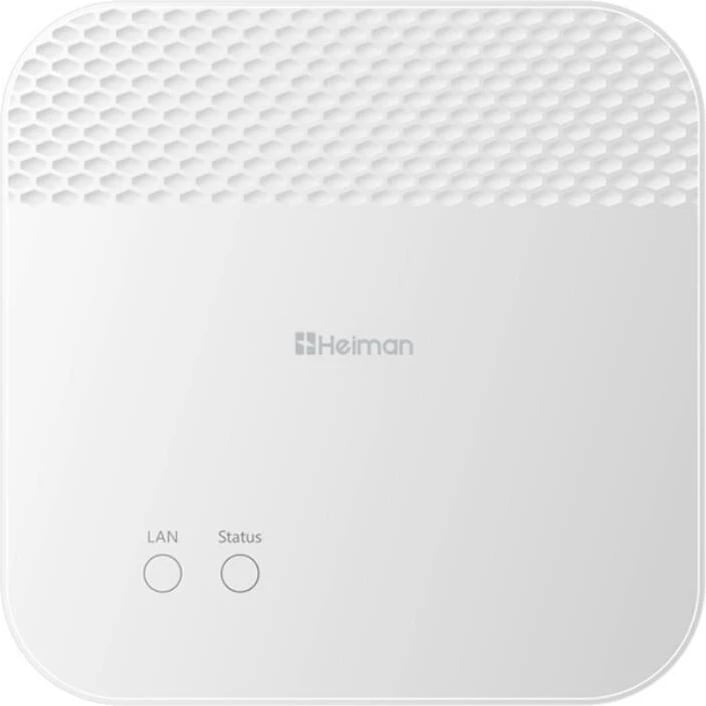 Gateway smart Heiman HS6GW, Zigbee 3.0/Wi-Fi, Tuya Smart Life, Bardhë