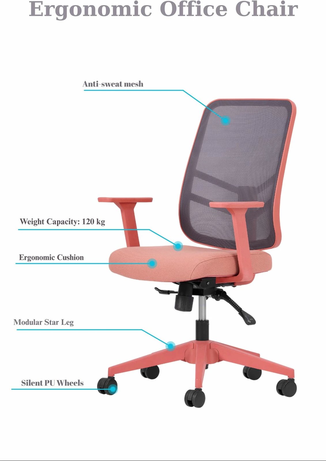 Karrige zyre Skye Decor Leto 108, ngjyrë salmon