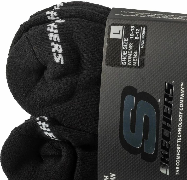 Çorape crew unisex Skechers, të zeza