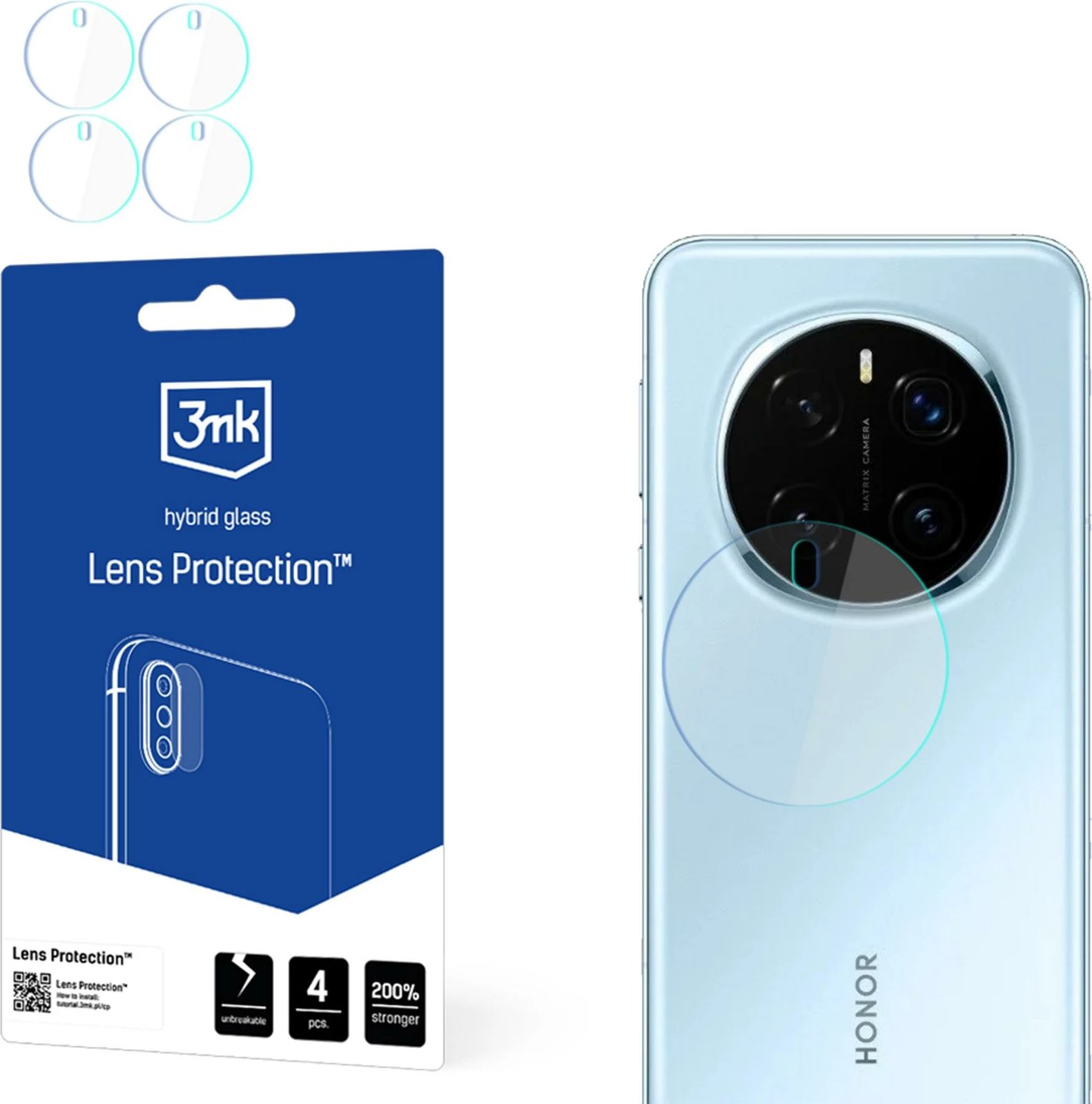 Mbrojtës xhami për kamerë, 3mk Protection, për Honor Magic 7, set