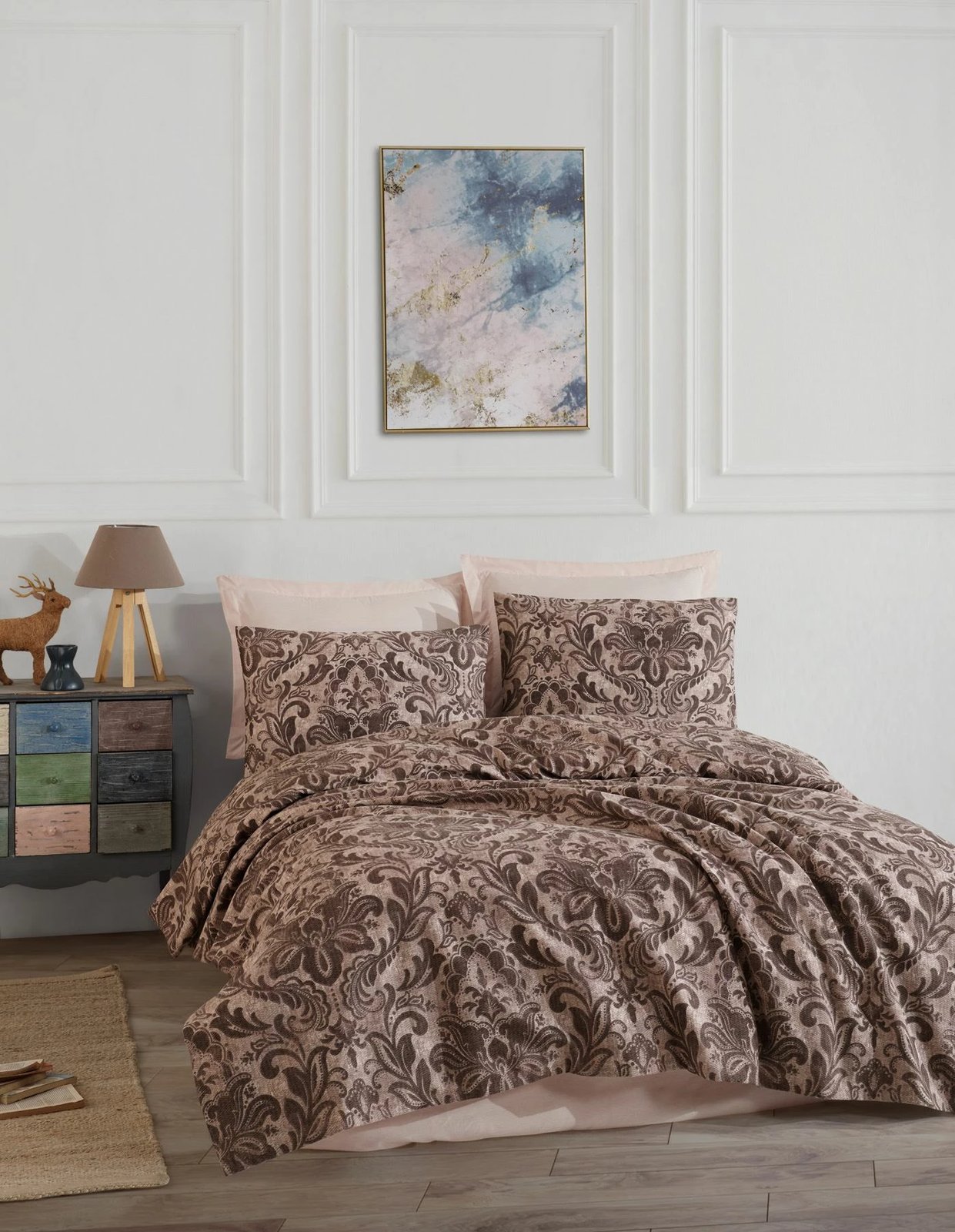 Set pike dopio, model Muster, ngjyrë kafe