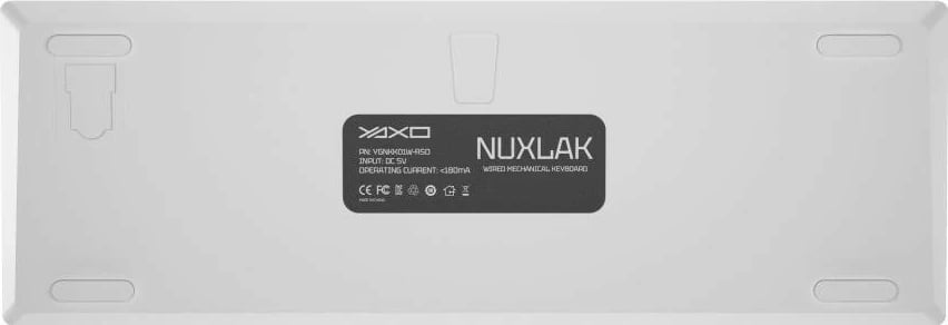 Tastierë mekanike Yaxo Nuxlak Outemu RS, RGB, 61 taste, e bardhë