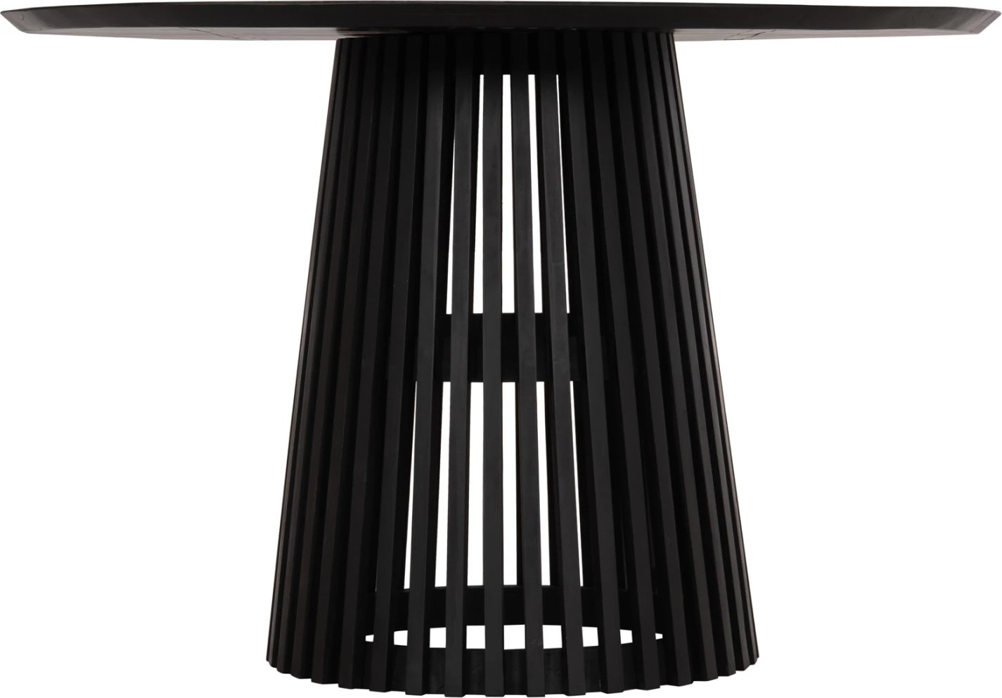 Tavolinë e rrumbullakët për ngrënie, dru Mindi, e zezë, FRANTZ FH9388.02, 118x79cm