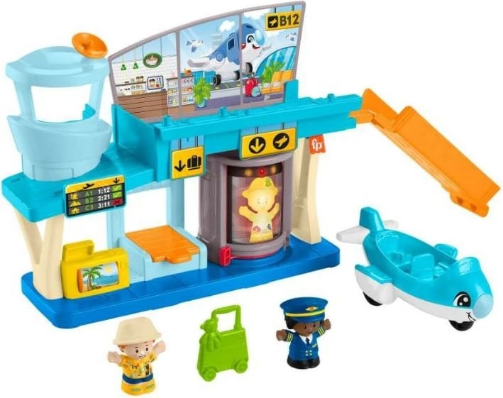 Set lodrash Fisher-Price Little People Airport HTJ26, plastikë, për fëmijë 1-5 vjeç
