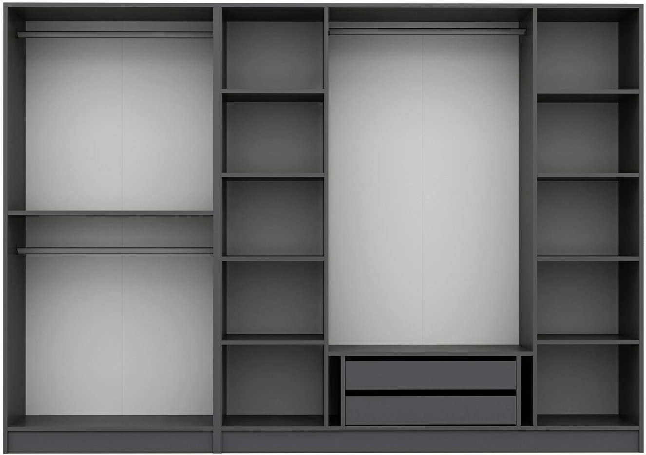 Dollap për dhomë gjumi, ngjyrë antracit, Skye Decor Kale Plus - 7776