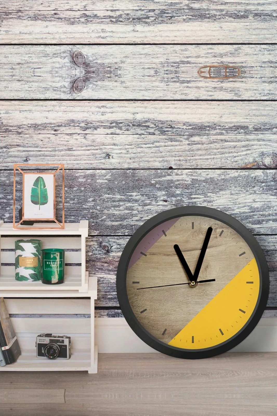 Orë dekorative muri MDF, shumëngjyrëshe, Wallity, Artavessa3Dclock9