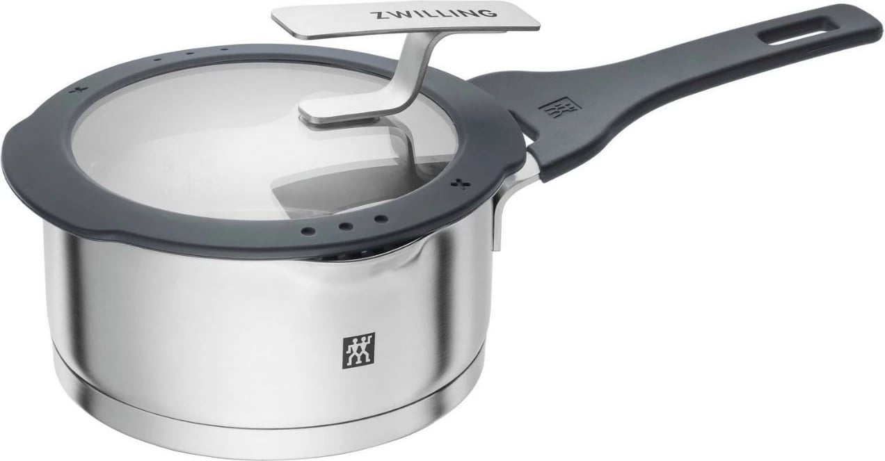 Set tenxheresh Zwilling Simplify 5 copë, çelik inox, kapakë me sitë, inox Set tenxheresh Zwilling Simplify 5 copë, çelik inox, kapakë me sitë, inox