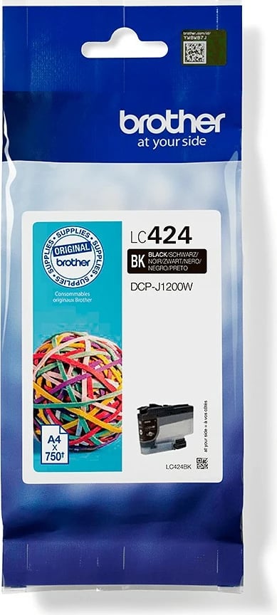 Toner Brother LC424BK, 750 faqe, Ngjyrë e zezë