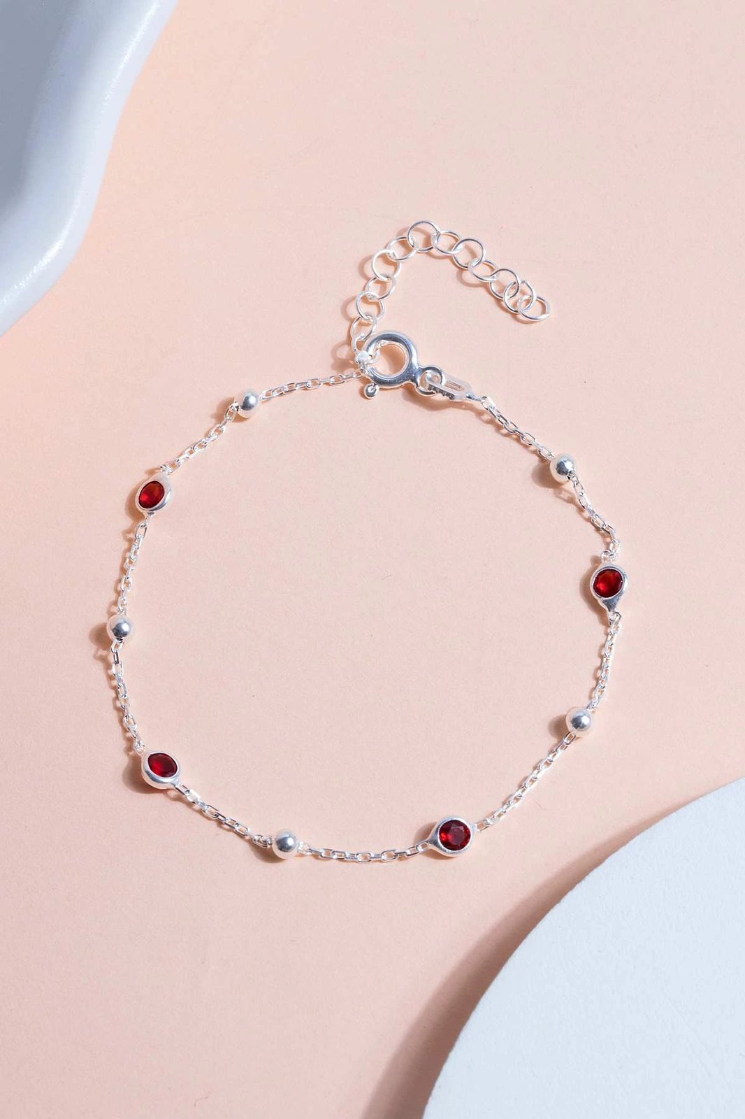 Byzylyk argjendi me gurë të kuq Jumeon, TFNY65232