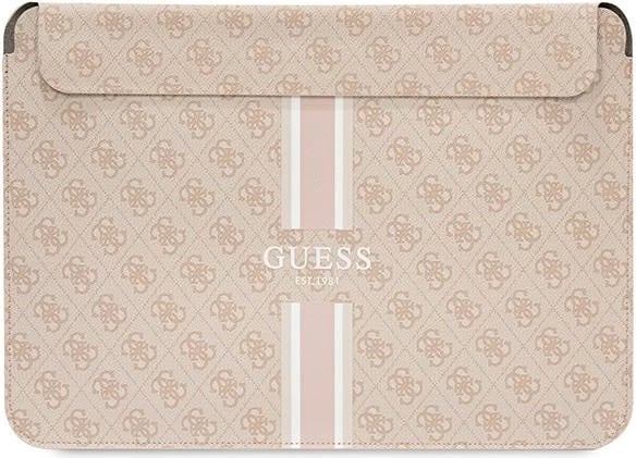 Mbështjellës laptopi Guess 4G Printed Stripes, për 14 inç, Rozë