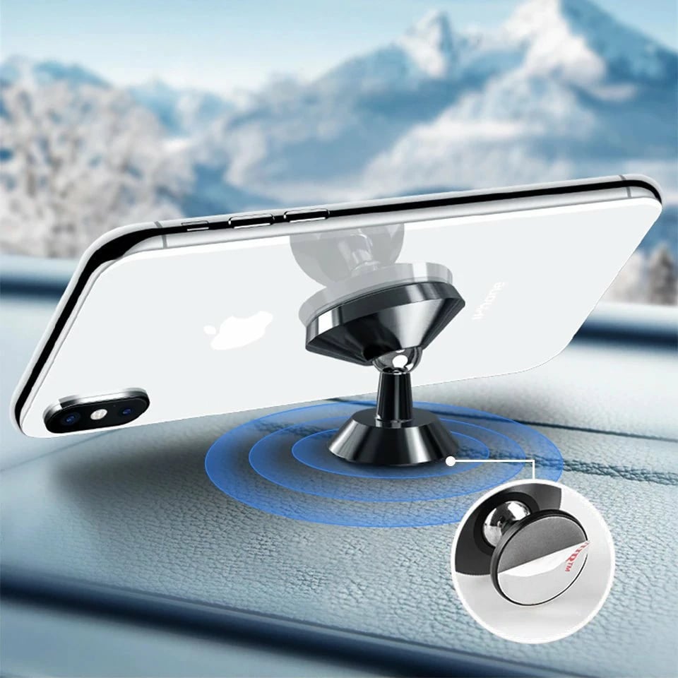 Mbajtës magnetik për telefon Wozinsky WMH-05, për makinë, i zi
