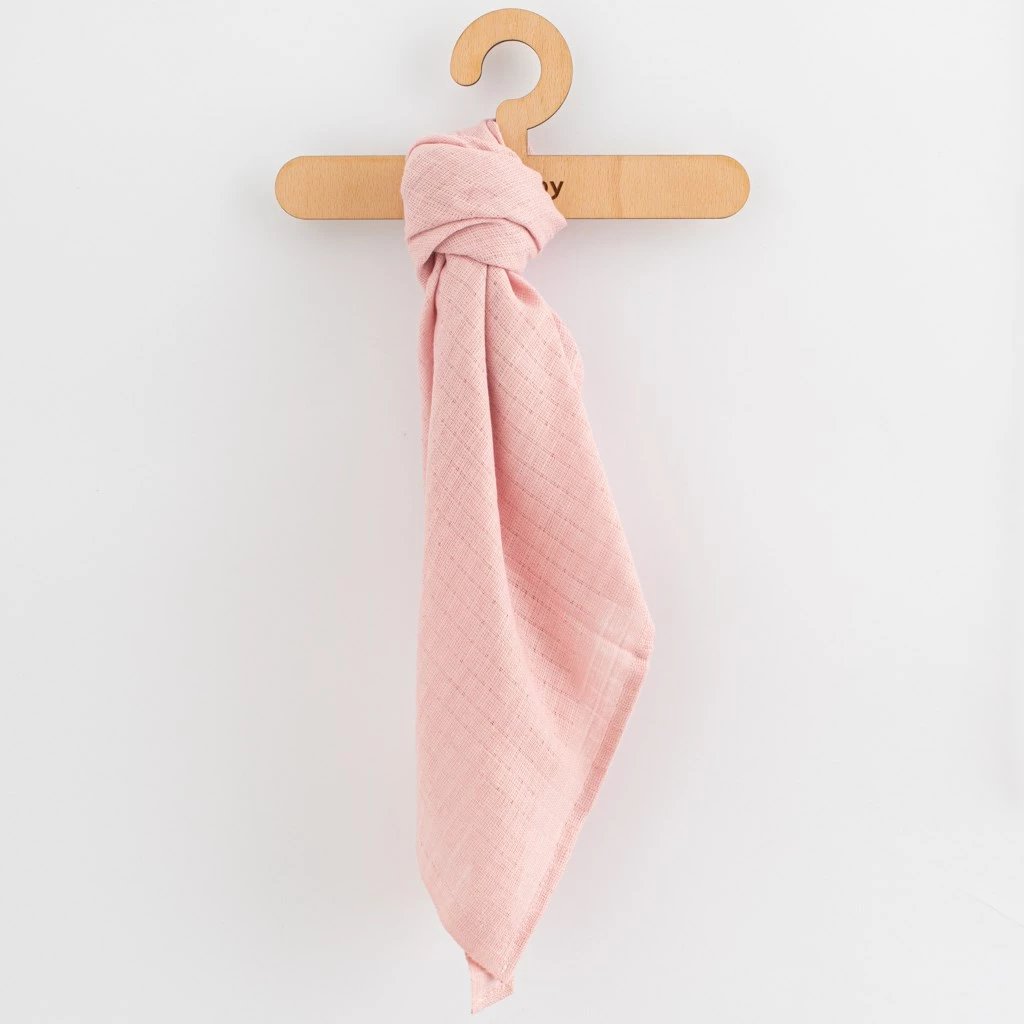 Pelenë pambuku, New Baby, 70x80 cm, 100% pambuk, print, rozë, set 3 copë