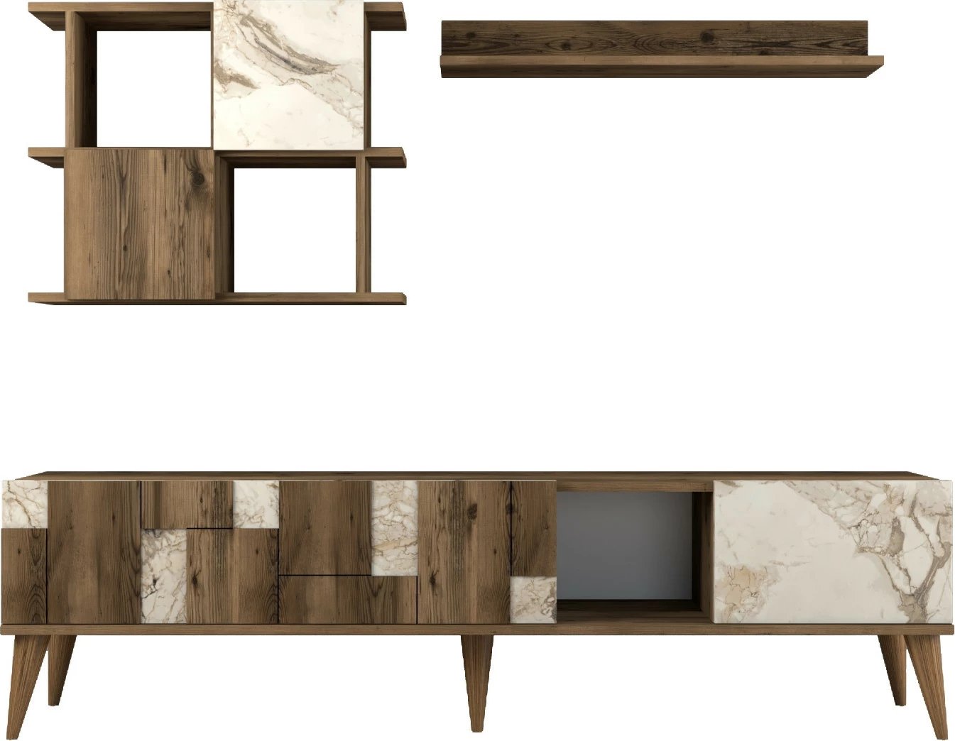 Kënd TV Hanah Home, Madrid, bardhë dhe arre