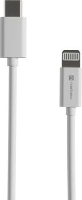 Kabllo Natec NKA-2150 USB-C në Lightning, 1m, Bardhë