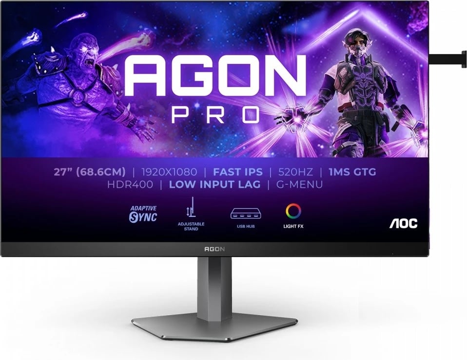 Monitor gaming AOC AG276FK, 27", Fast IPS, 520Hz, 1ms, FHD, i zi/gri Monitor gaming AOC AG276FK, 27", Fast IPS, 520Hz, 1ms, FHD, i zi/gri