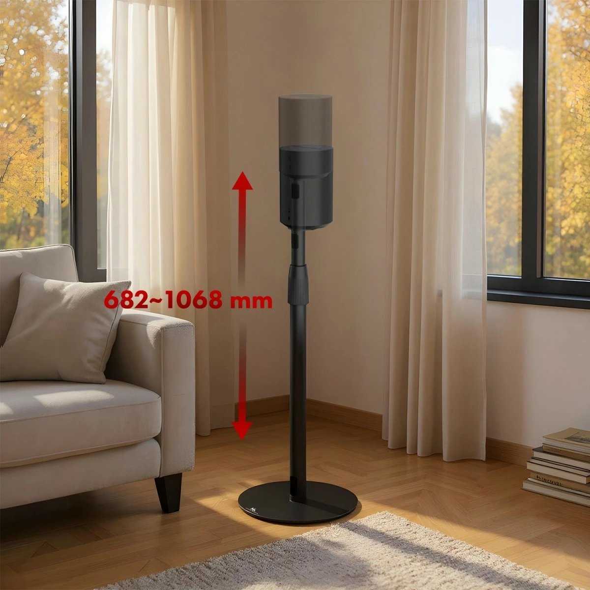 Mbajtës altoparlanti Maclean MC-496 për Sonos ERA 100/300, set 2 copë, i zi