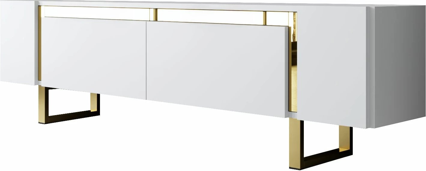 Komodë TV Hanah Home, Yildiz, e bardhë dhe ari