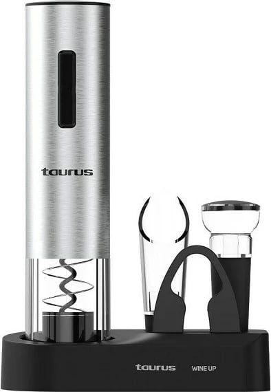 Hapës elektrik për verë Taurus 963401000, çelik inoks, i zi, me bazë dhe USB