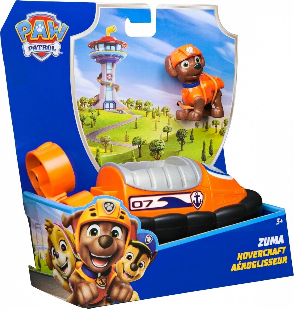 Lodër Paw Patrol Spin Master Zuma Hovercraft, plastikë, portokalli/zezë