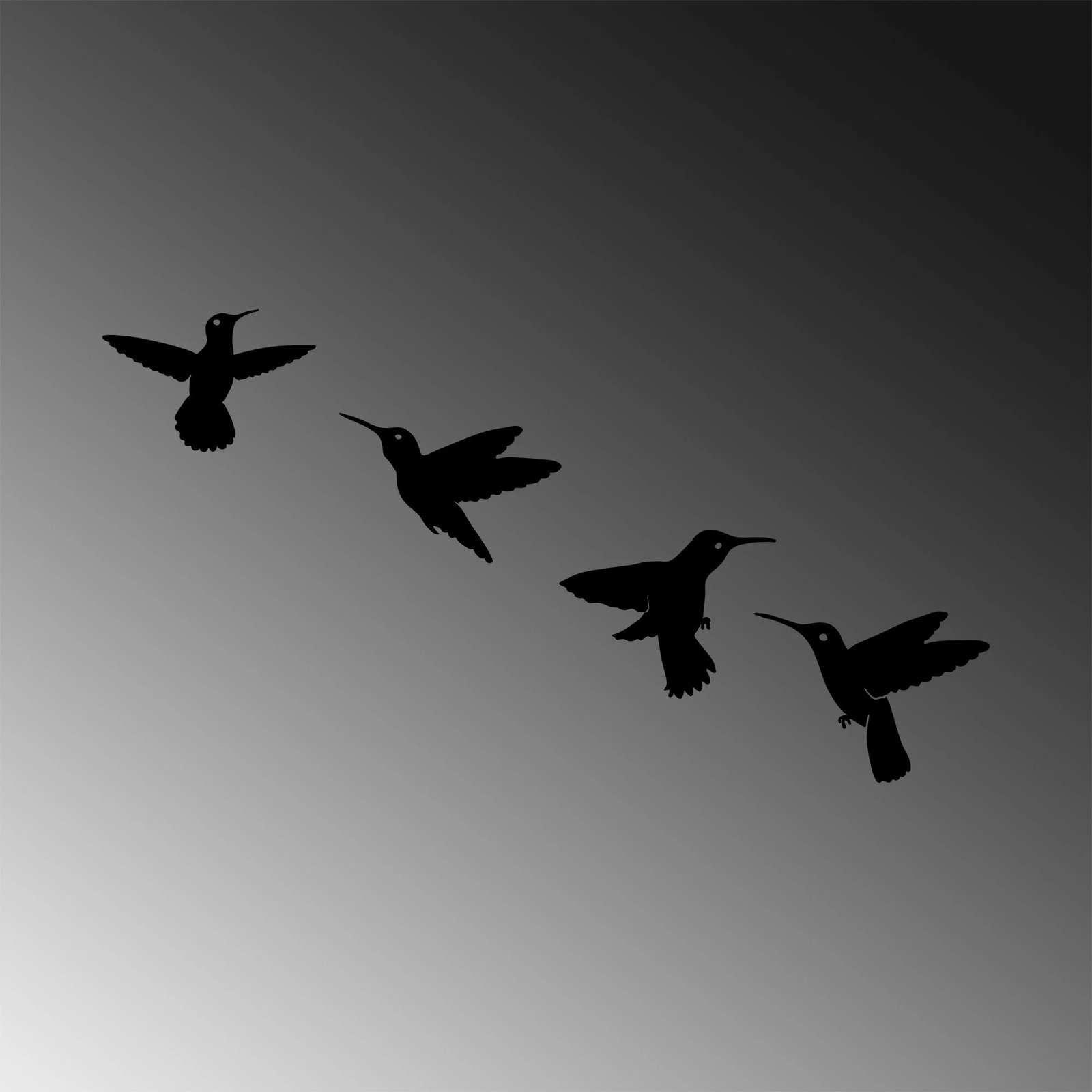 Aksesor dekorativ metalik për mur, zogj, Wallity, 292