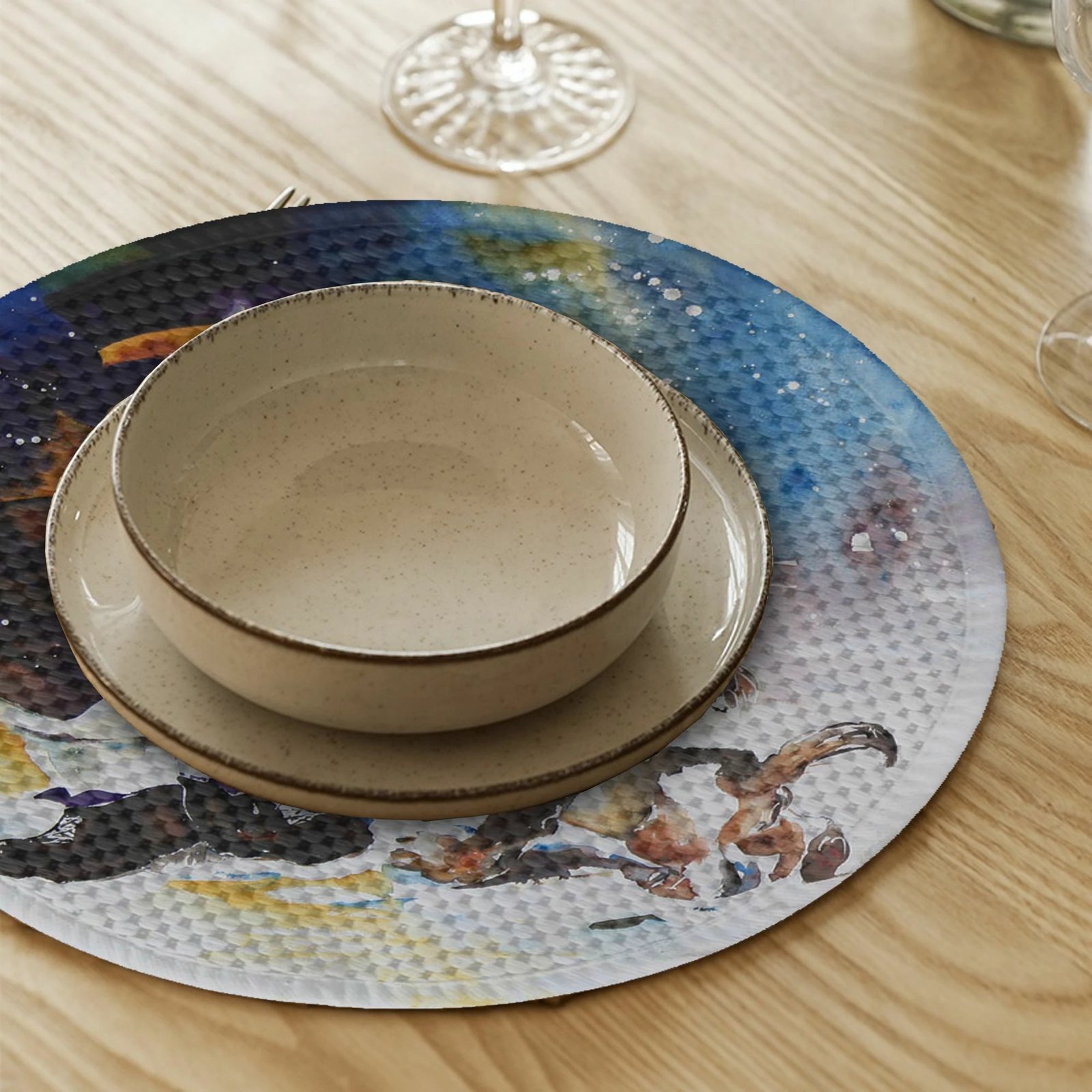 Set nënshimesh tavoline Hermia Concept, shumëngjyrëshe, 3181Supla, 4 copë