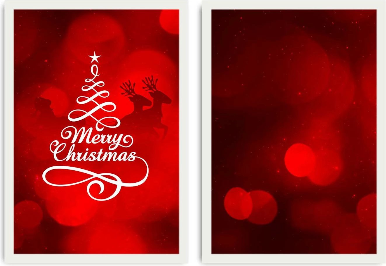 Pikturë dekorative me kornizë MDF (2 copa), Wallity, 2PBCTNOEL-09