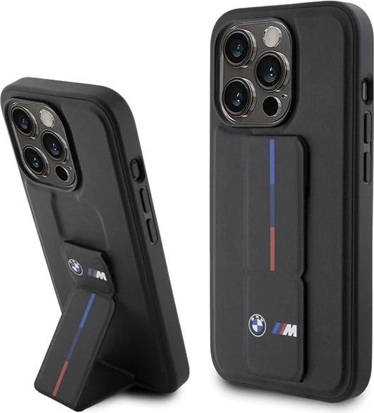 Mbështjellës BMW Grip Hot Stamp për iPhone 15 Pro Max, i zi