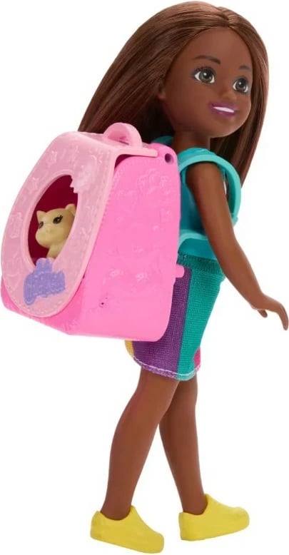 Set lodër Barbie Chelsea me çantë shpine, kotele dhe aksesorë, Mattel JBF45