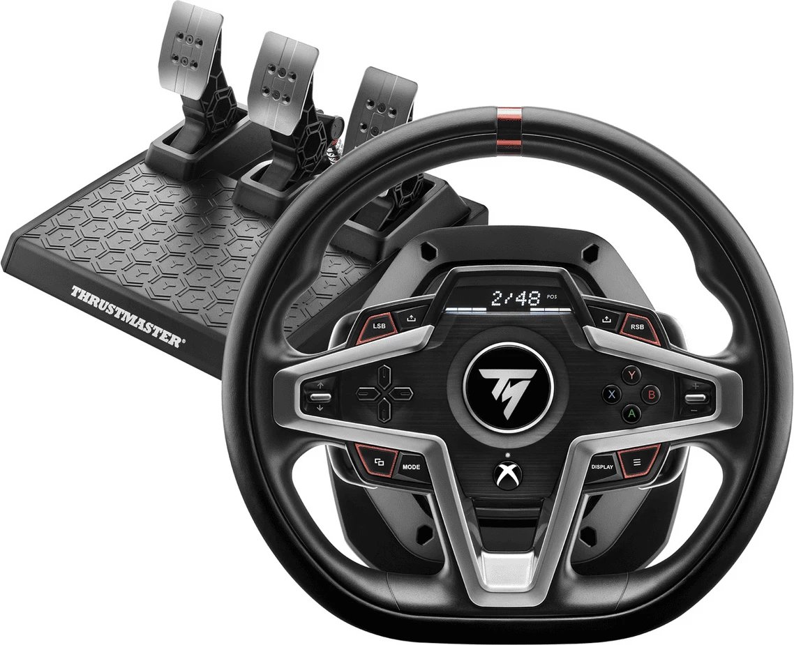 Timon garash me 3 pedale, Thrustmaster T248 4460182, për Xbox, i zi
