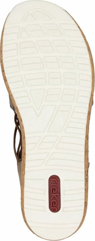 Sandale platforme femra Rieker 62741-90, leopard bezhë